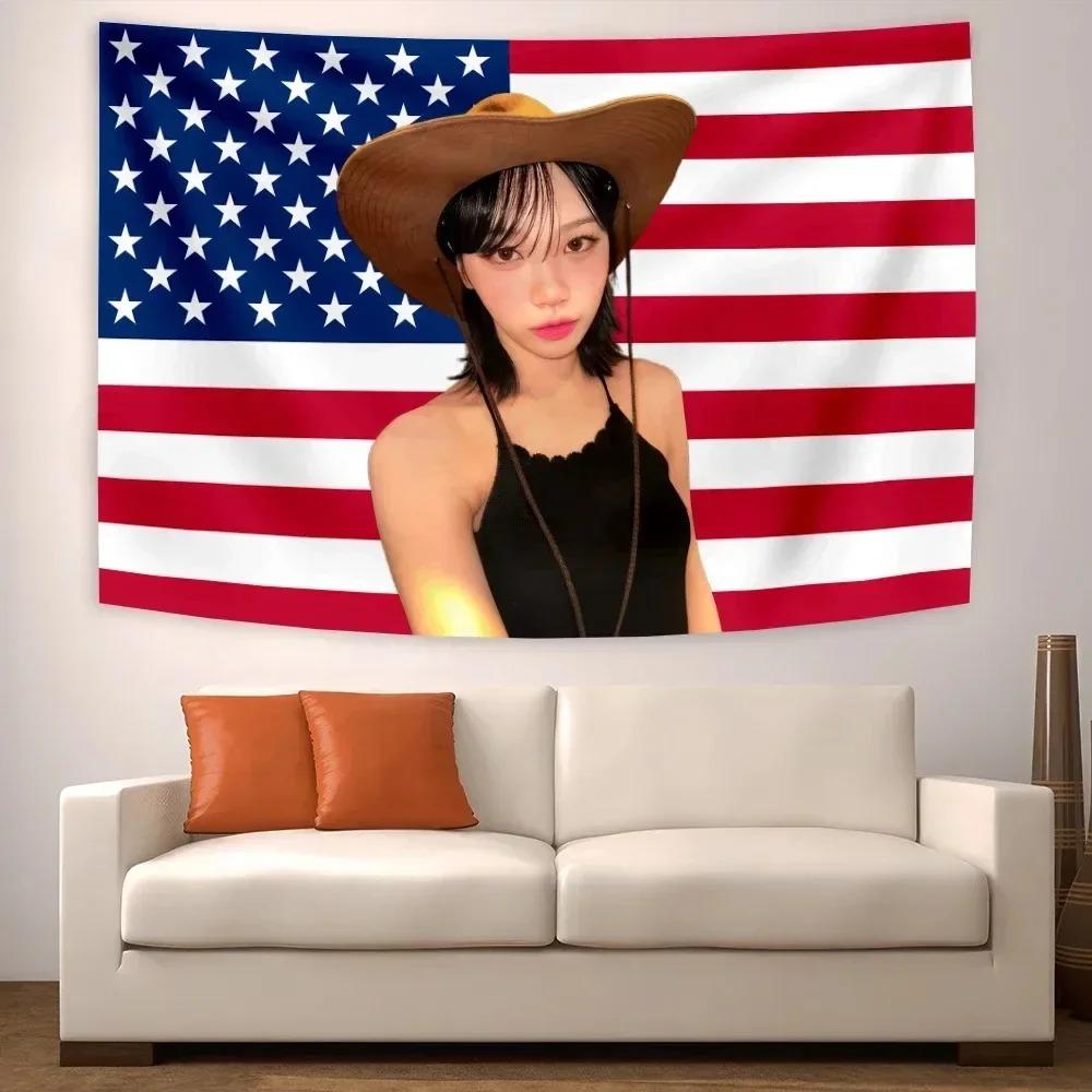 

Chaewons American Flag Printed Tapestry Hanging Cloth Dormitory Room Decoration Wallpaper Tapestry Aesthetic Decoration 74x94cm(29x37in)