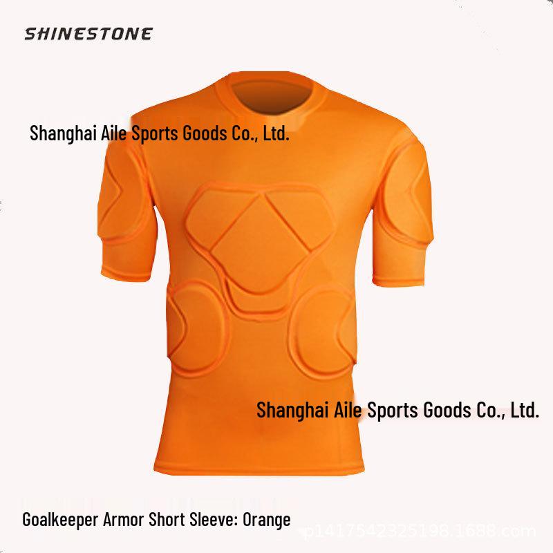 Thick Long Sleeve Goalkeeper Jersey Set with Knee Pads, Elbow Pads, and Helmet Armor