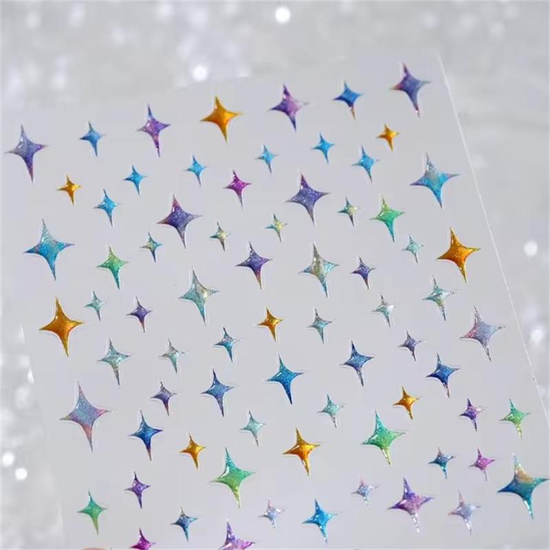 1PCS French Jelly Nail Stickers Dreamy Bubble Meteor Butterfly Star Moon Self Adhesive Stickers For Nail DIY Nail Art Decoration