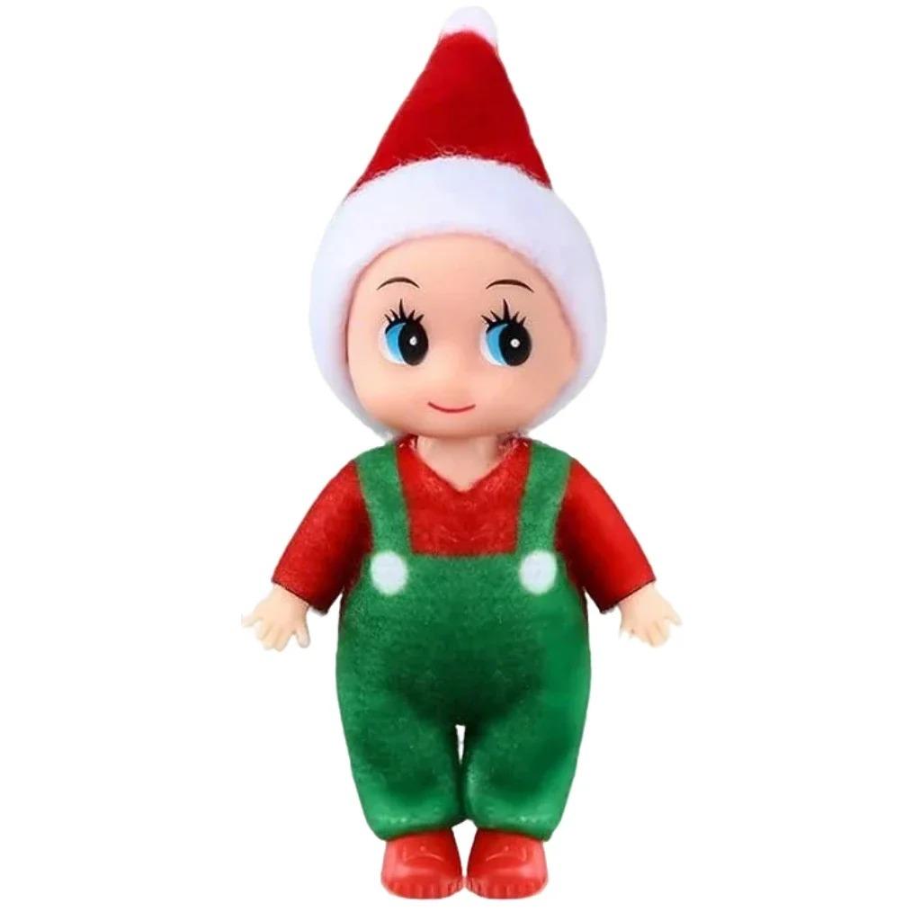 6Pcs Tiny Elf Doll Twins Set, 6 Christmas Elves , Mini Dolls Colorful Plush Cute Elf Dolls for New Year Holiday Decoration