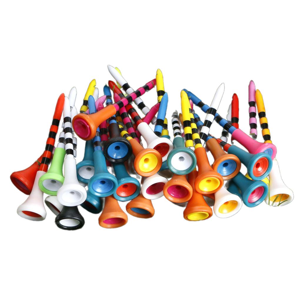 30 Stück Bunte Kunststoff Golf Tees Ersatz Golfballhalter Unzerbrechliche Golf Trainings Übungs Tees für Damen Herren