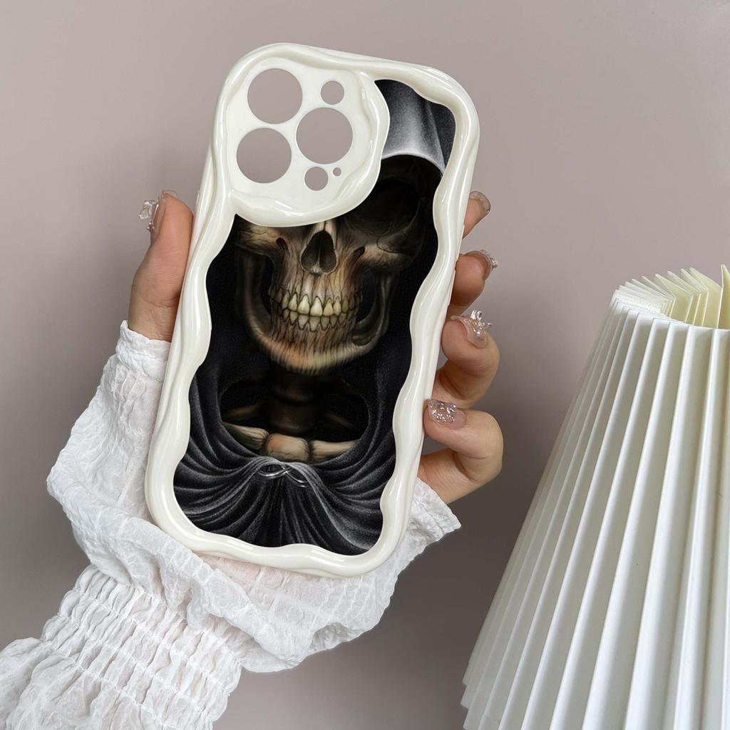 LZ13 Death Prayer Grim Reaper Skull Clear Soft Wave Phone Cases for iPhone 15 13 Pro Max 12 mini 14 8 Plus XS Max XR 6 Protection Back Cover