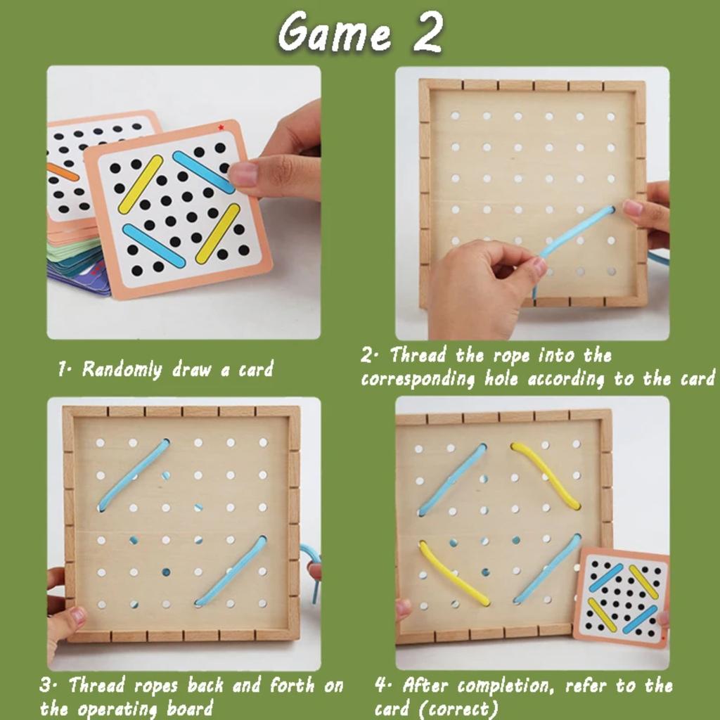 Giochi Pensanti Montessori per Bambini Giocattoli da Infilare Puzzle Logici con Corda Abbinamento Giochi Intellettuali Creativi Giocattoli Educativi per la Prima Infanzia