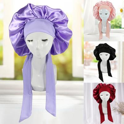 Reine Farbe Rayon Satin High Stretch Lace Haarkappen Nachtkappen Friseursalon Haarpflege