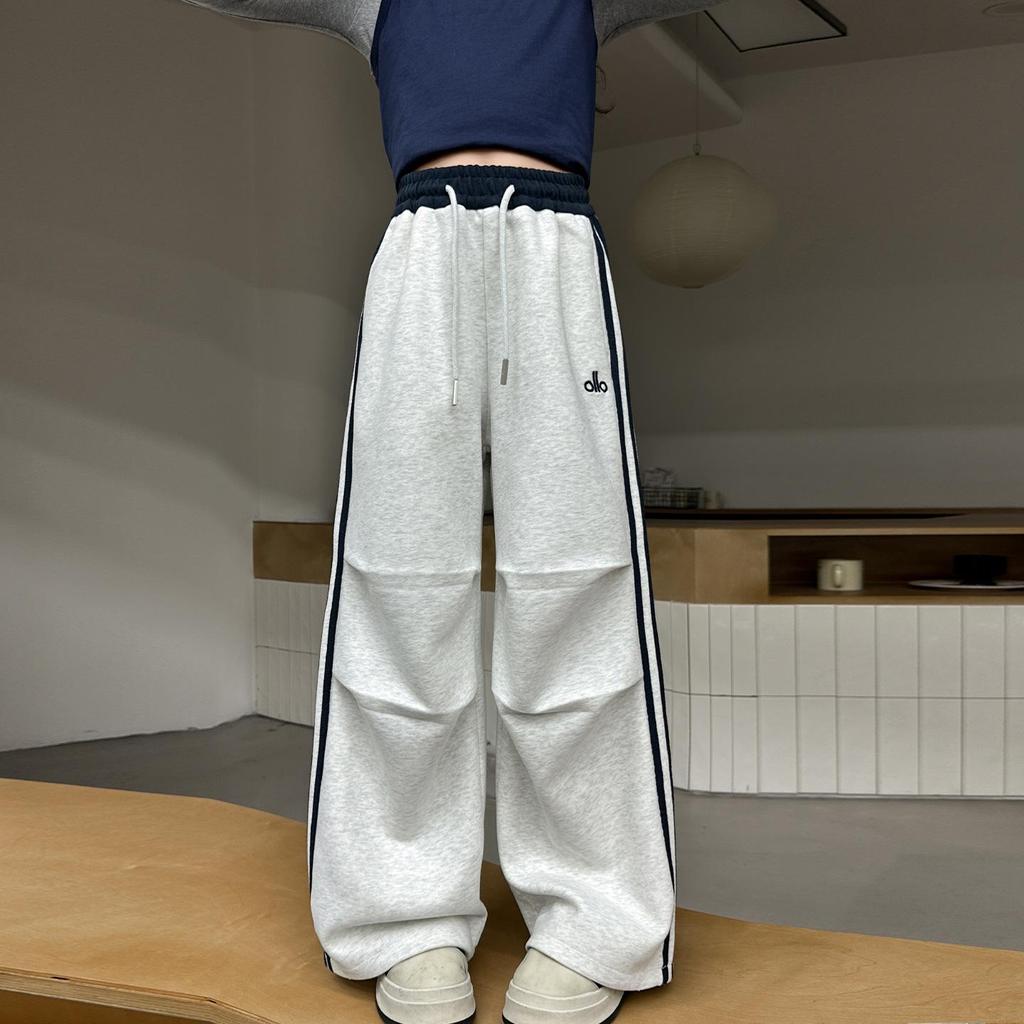 Pantaloni de trening casual cu picior larg pentru fete, stil coreean, pentru primăvară și toamnă