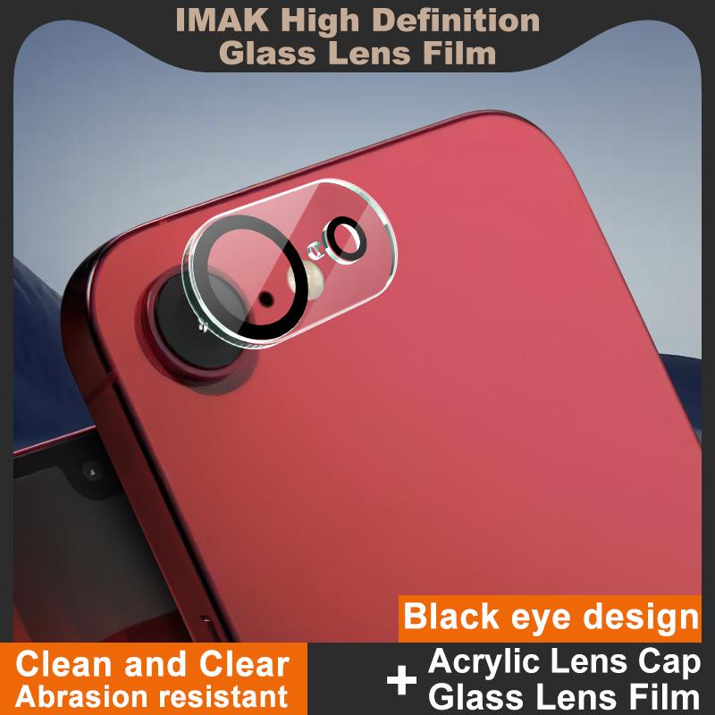 Für iPhone 16e Glas IMAK High Definition Integriertes Glaslinsenfolie Schwarzes Augen-Design