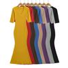 Chic Spicy Girl Slim Fit Deep V-Neck Midi Dress - Solid Color, Sleek Mid-Sleeve, Hip-Hugging, Trendy & Figure-Flattering.