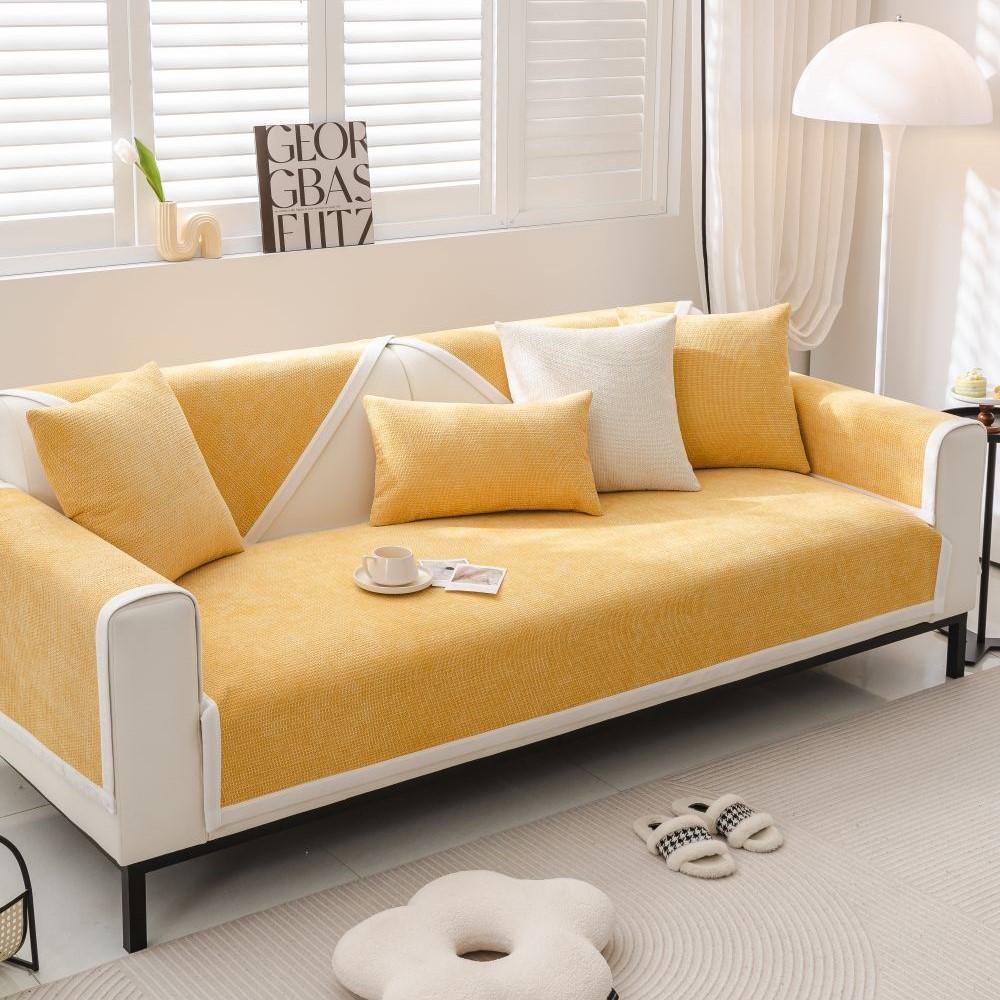 

Чехол для дивана из нескользящей шенилловой ткани для гостиной, летний универсальный чехол для дивана из шенилловой ткани, чехол для дивана Funda 70X70