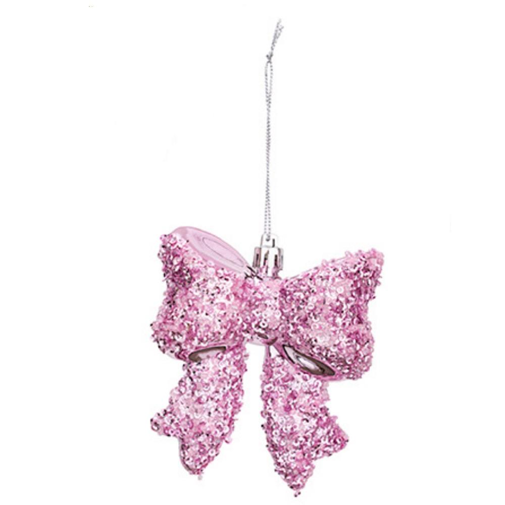 Electroplated Christmas Bow Hanging Ornament Xmas Bow Decoration  Festive Hanging Decor