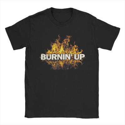 Mens TShirt Vintage Burnin Up Flames T Shirts Leisure Summer Tees Streetwear Custom DIY Cotton Tops Gift