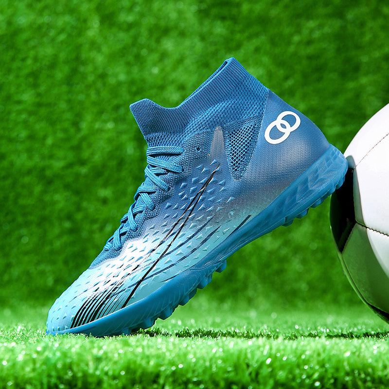 2025 Breathable AG Spike Football Shoes Boys Adult Students TF Shattered Spike King High Top Training Shoes Women 2025