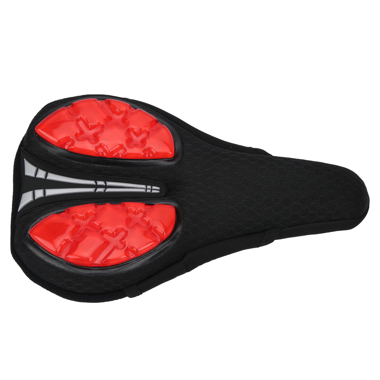 Thicken Silicone Bike Saddle Cover AntiSlip Breathable Bicycle Seat Cycling Accessory(Red ) красный