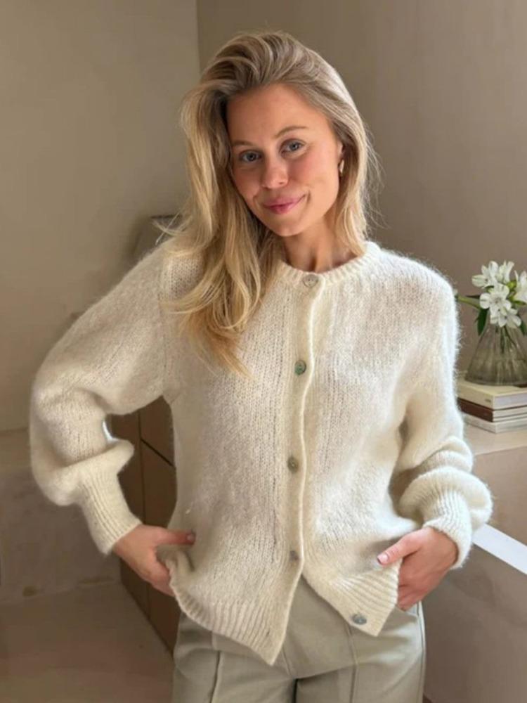 WERE TOPS Snoepkleur Gebreid Vest Dames Herfst Winter Mohair Effen Kleur Vest Macaronkleurig Truivest Dames Comfortabele Trui L