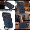 Apple iPhone 17 Pro Max/16/15 Pro Magnetic Flip Leather Case with Stand & Anti-Theft Brush