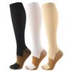 Unisex Elastic Compression Knee-High Socks for Outdoor Cycling, Running, and Fitness