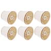 6Pcs Fabric Mesh Lamp Shade Clip On Lampshade Beige Golden Edge Style for E14 Chandelier Ceiling