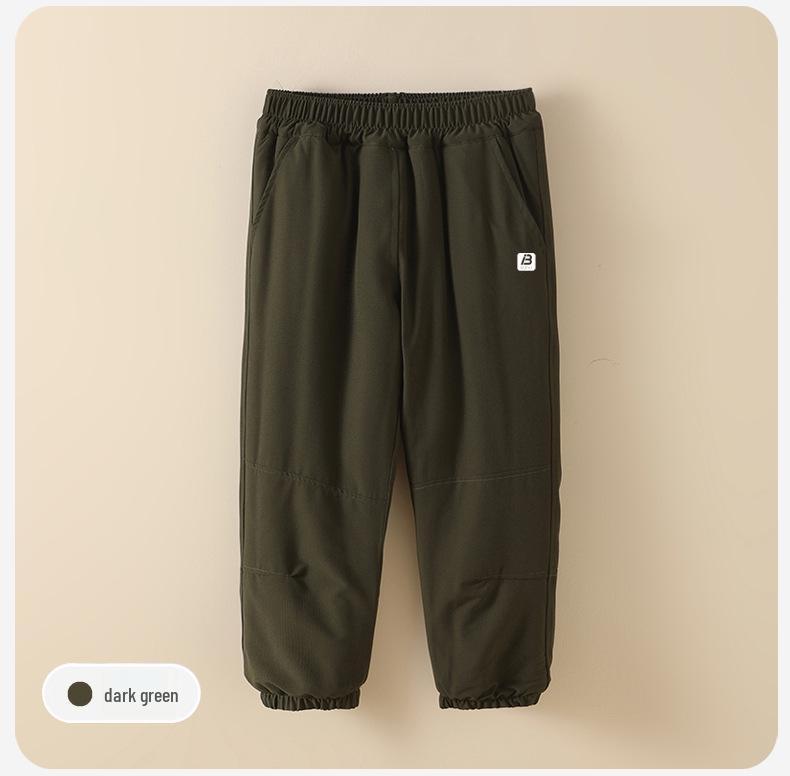 Kids' Thickened Cotton Winter Pants: Quilted Warm Sweatpants for Boys and Girls