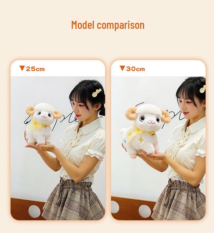 Comfort Plush Toy: Goat and Little Sheep Doll for Kids' Sleep & Birthday Gift