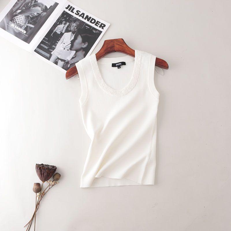 Thailand Fashion Brand Gao Ding Sequin U-Collar Slim-Fitting Suspenders Vest Export Summer Sleeveless Small Top