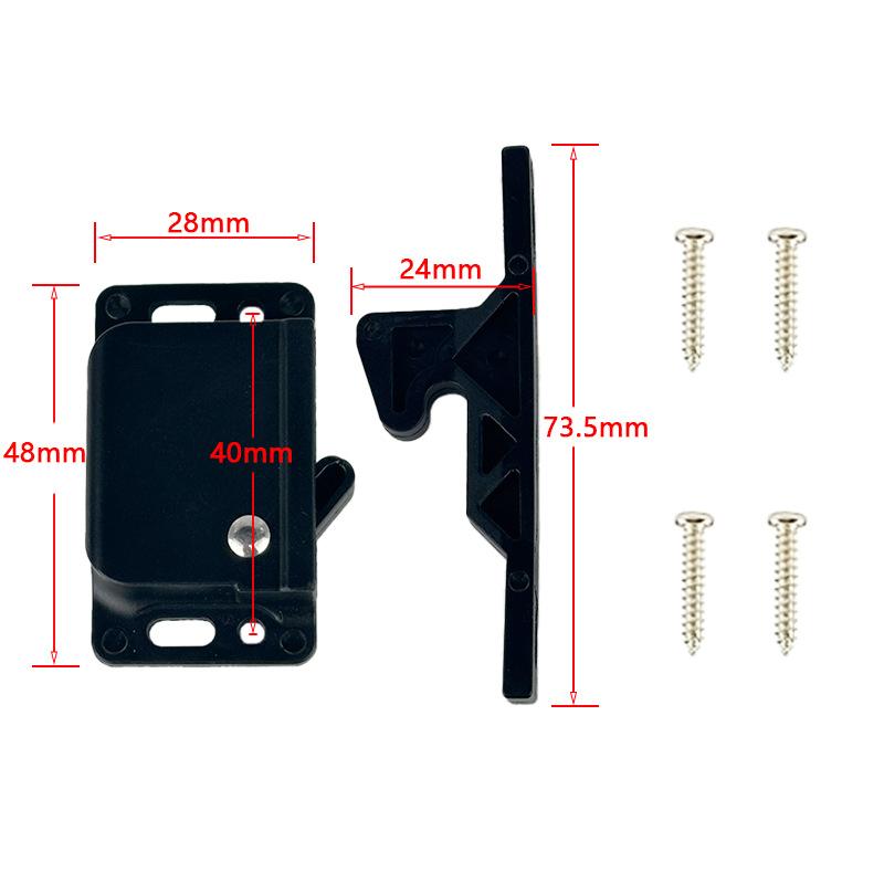 1 2 4er Set Push-Open Federhaken Schloss Schnalle Türfang ohne Griff Touch-Riegel für Küchen-Badezimmer-Schranktüren DIY Zubehör