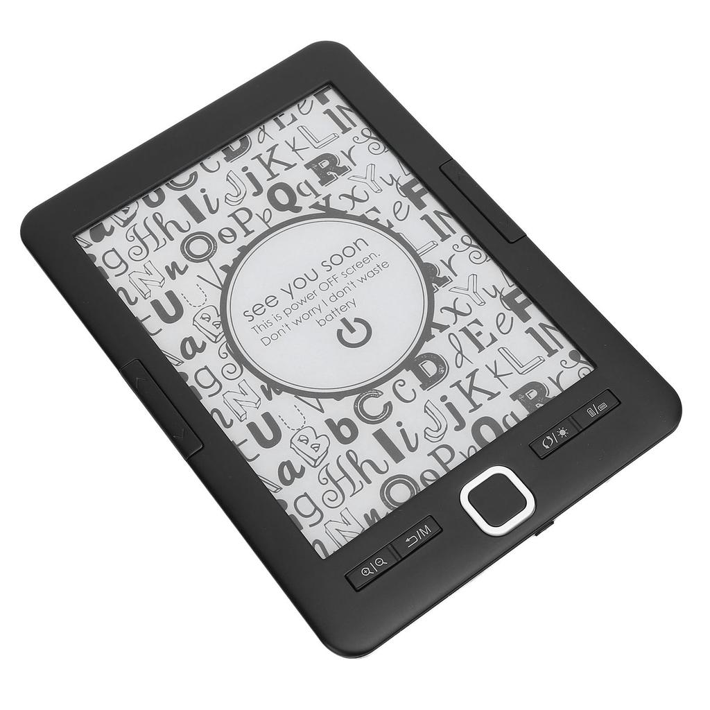 BK6033 Electric Book Reader with 8G Storage Adjustable Brightness 6 Inch Ink Screen Book Reader for Commuting Travel