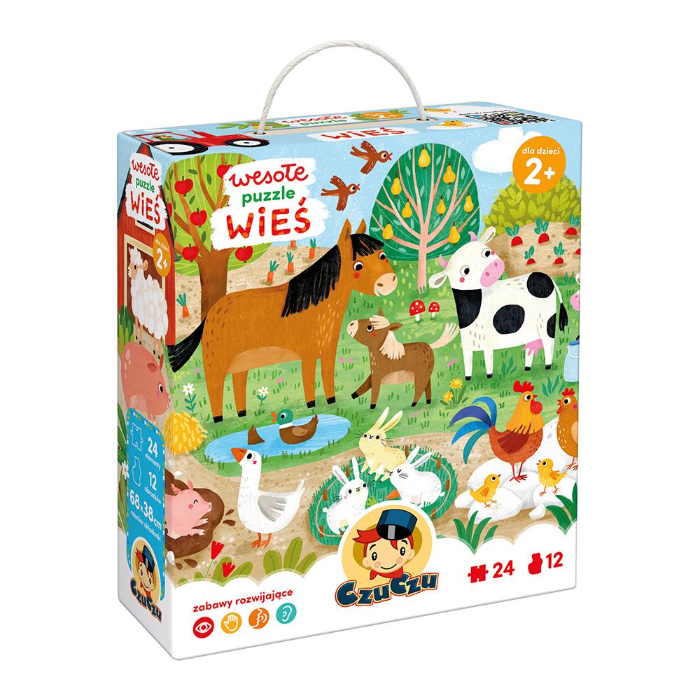 A Fun Puzzle. A Village for Children 2+