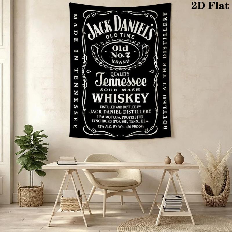 Jack Daniel'S Old No Brand Tennessee Sour Mash Whiskey Jack Daniel Distillery Lynchburg Tenn Usa Tapestry Background Cloth Wallmounted