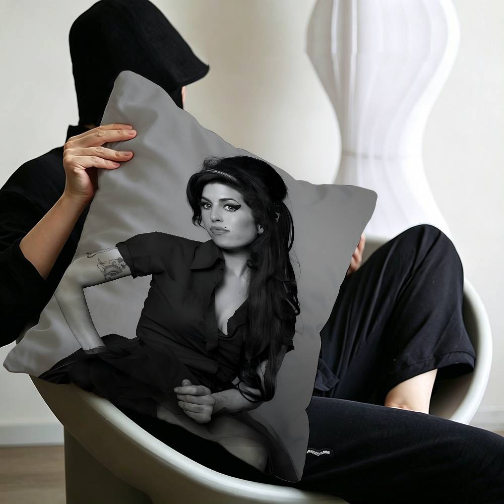 Singer AAmy WWinehouse Pillow Cover for Bedroom Room and Living Room Sofa Decorative Cushion Cover