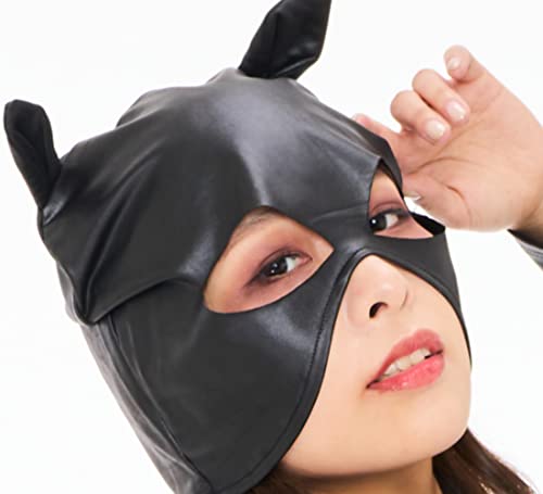 [kitamurasyokai] Catwoman Bodysuit, Faux Leather, Women's Costume, Catsuit (Size L)