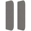 vidaXL Kopfteil mit Ohren Dunkelgrau 183x16x78/88 cm Stoff