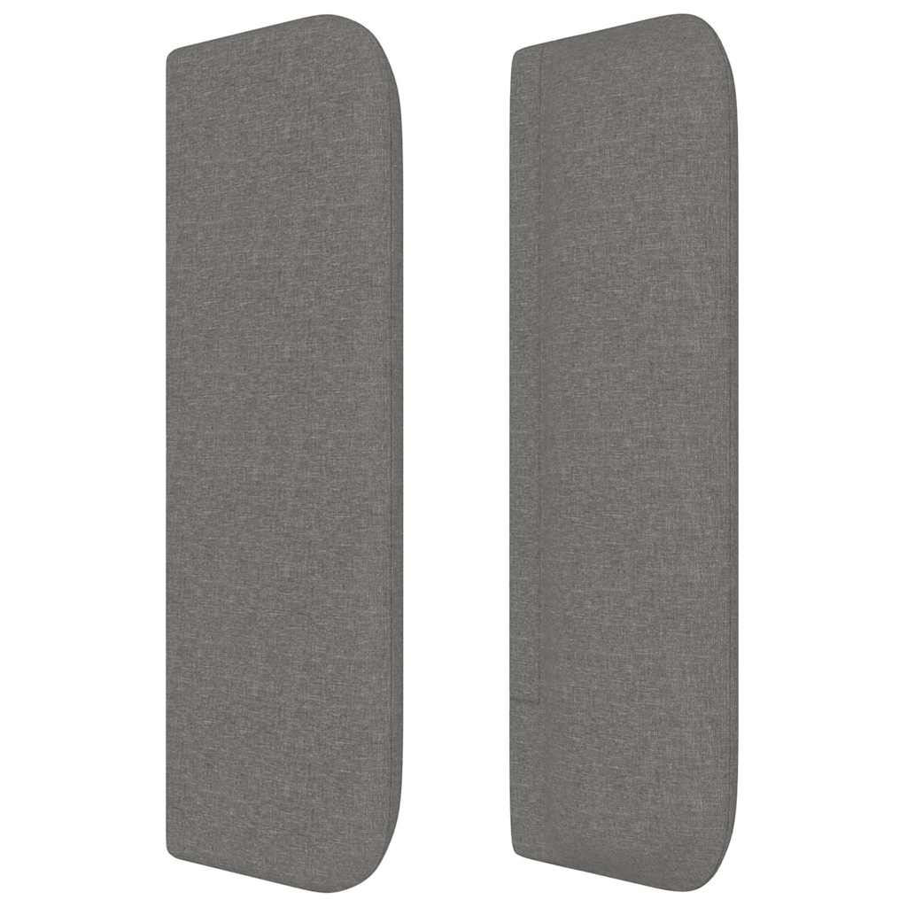 vidaXL Kopfteil mit Ohren Dunkelgrau 183x16x78/88 cm Stoff