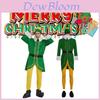 Unisex Christmas Elf Costume Set For Adults Soft Polyester And Camel Wool Fabric