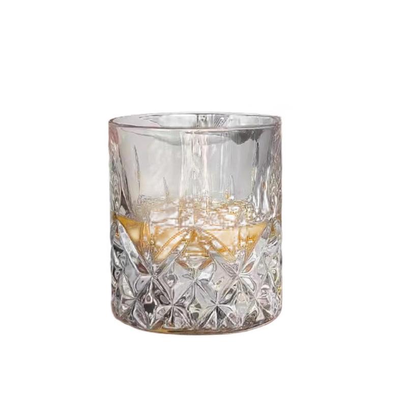 Thick-Bottom Crystal Whiskey Glasses