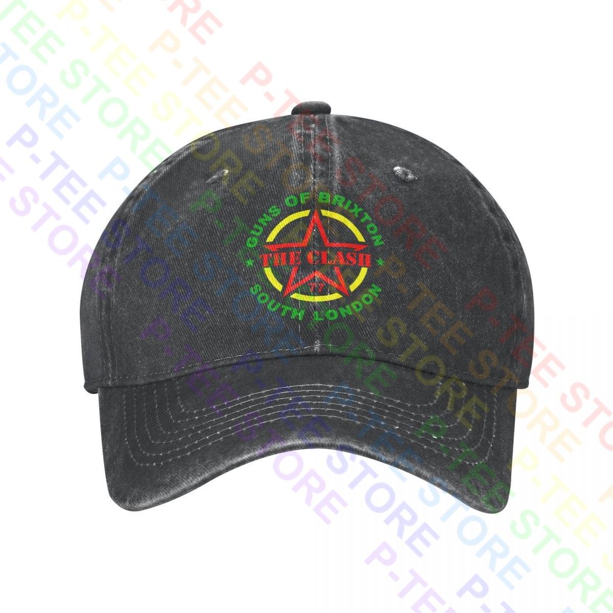 

The Clash Guns Of Brixton Us Import Washed Denim Baseball Cap Trucker Hats Novelty Best Quality