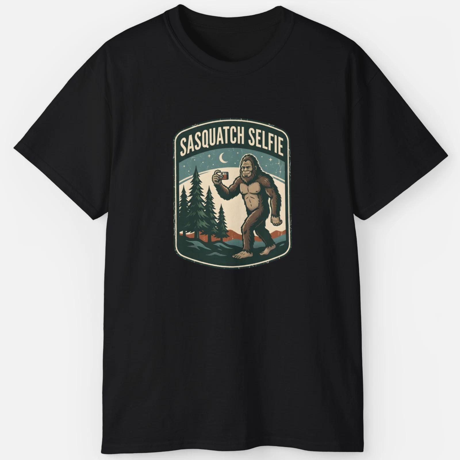 Sasquatch Selfie Shirt – Funny Bigfoot Hiking Tee L