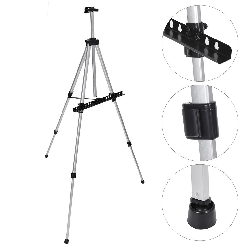 Nastavitelný stříbrný kovový stojan Plastová kombinovaná sada škrabek Skládací stojan na kreslící prkna