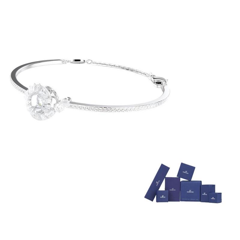 Swarovski Rhodium plated Bracelets Womens Silver M-Original brand box серебряный