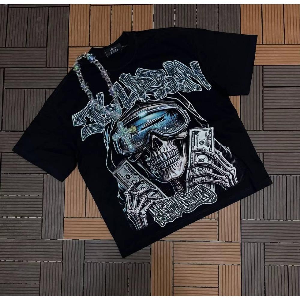 Daily Comfortable Cartoon Pattern Round Neck T-shirts Harajuku White Casual Korean Fresh 2026 Popular New Short-Sleeves