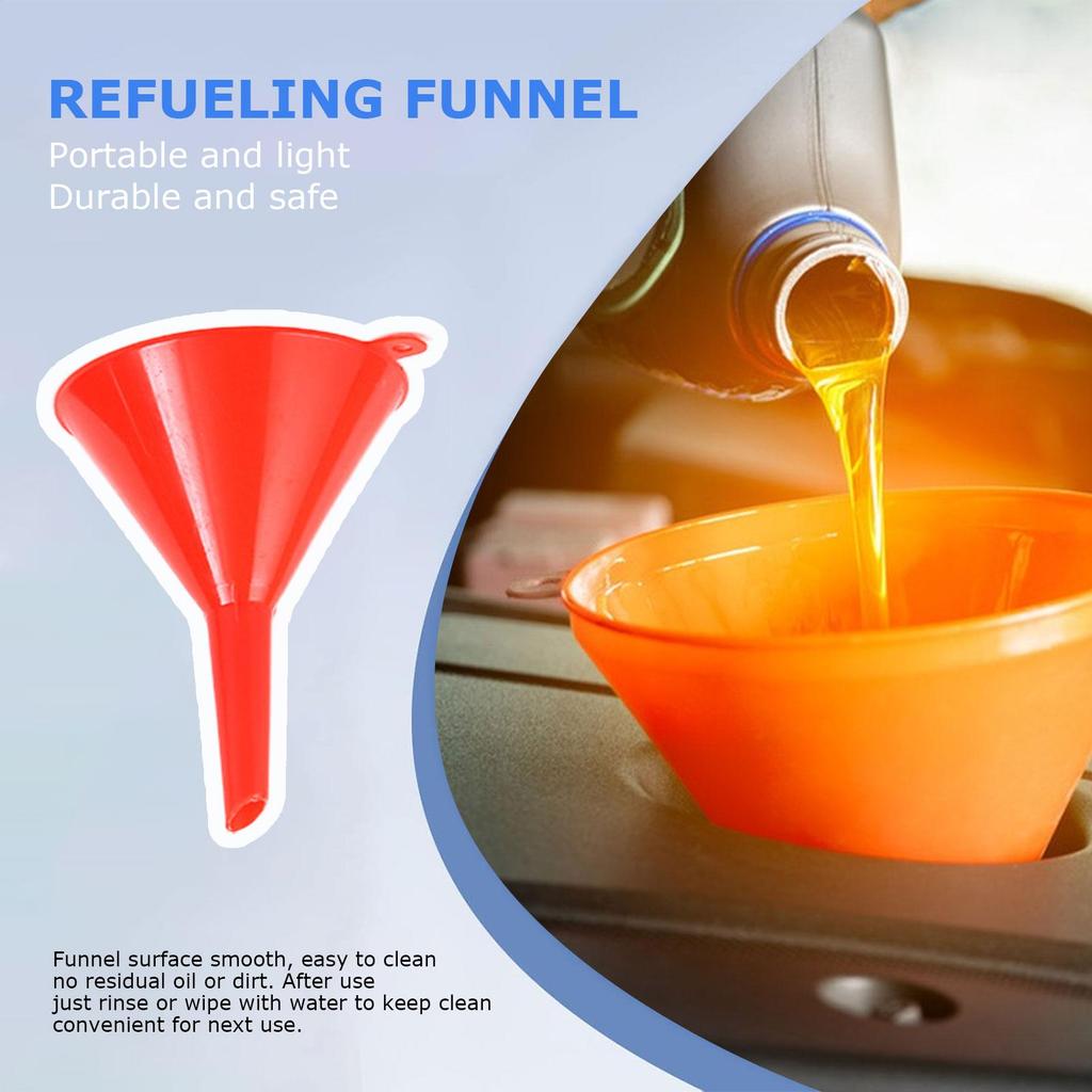 4Pcs/set Kitchen Funnel Set For Automotives Wide Mouth Bottle Funnel Household Refueling Funnel Mini Portable Oil Pot Funnels