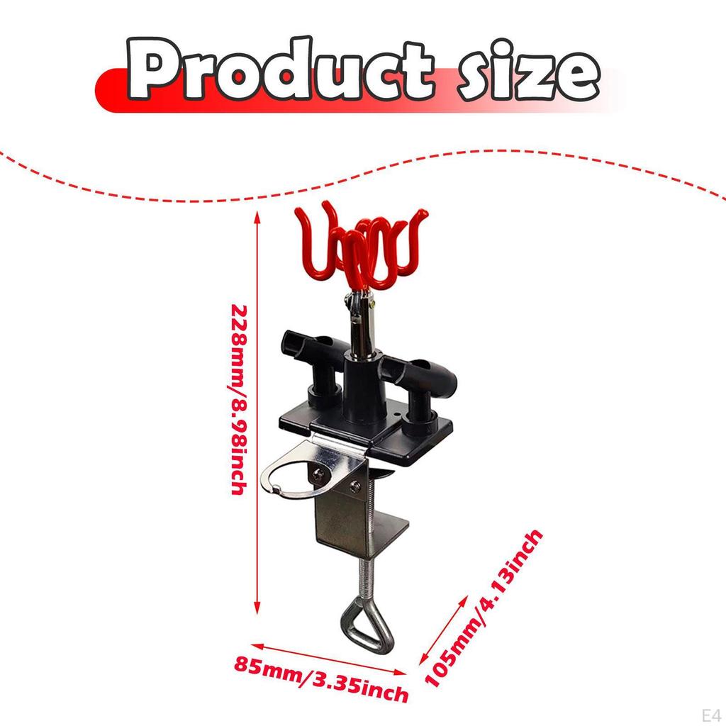 Holder Stand Sturdy Adjustable Table Edge Clamp Holds 4 Airbrushes