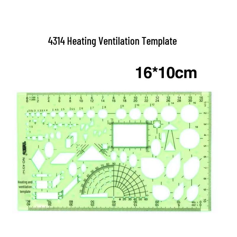 Multi-Function Drawing Template Ruler for Circles, Ellipses, Furniture, Architecture, Geometry, Mathematics, and Interior Design.