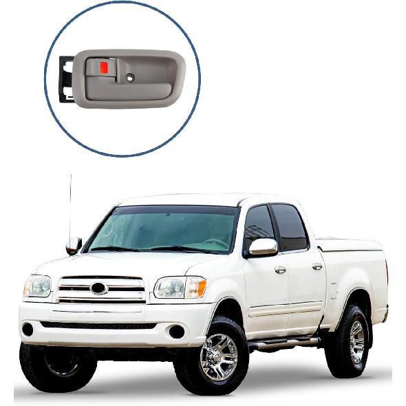 Gledewen Interior Door Handles W/Bezel (Pair), Compatible With Toyota Tundra 2000-2006, Beige, Front Left Driver & Right Passenger,