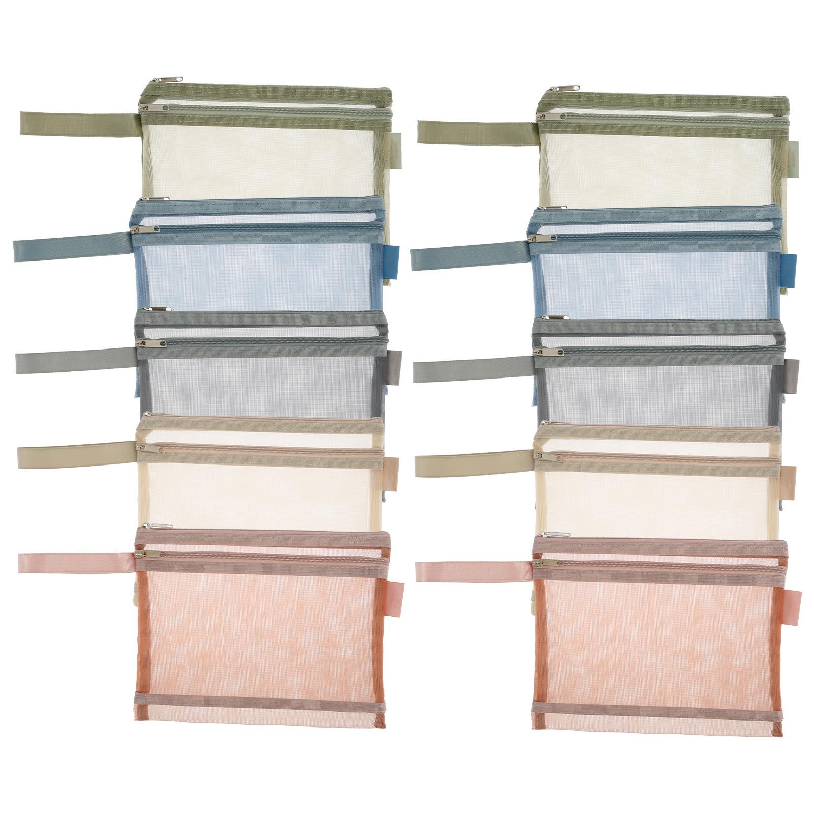 

10 шт. Двухслойная сетчатая папка на молнии, сумка для хранения документов формата А4, канцелярские товары, органайзер для школьных и офисных принадлежностей