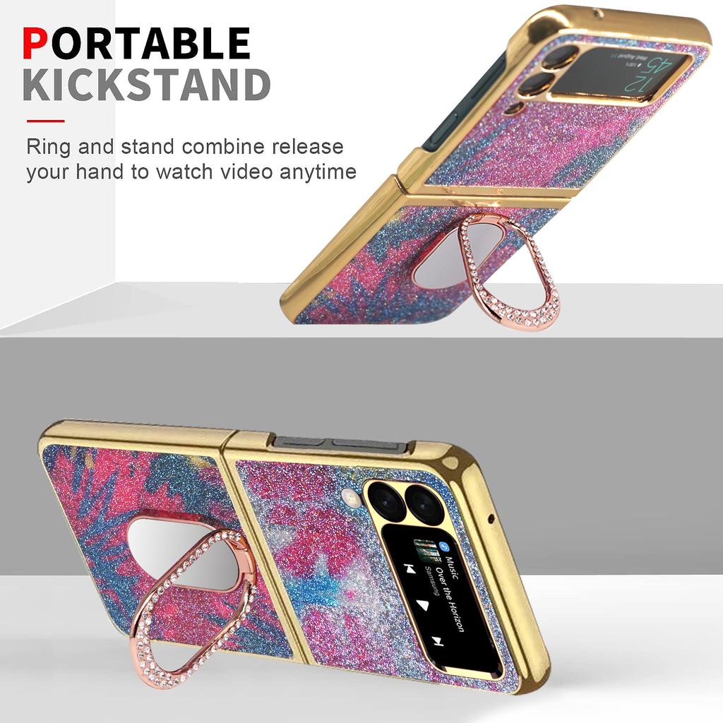 Komfortable Bling Klapphülle für Samsung Galaxy Z Flip 4 Flip4 Flip 3 Flip3 Zflip4 5g Anti-Drop-Abdeckung für Samsung Flip4