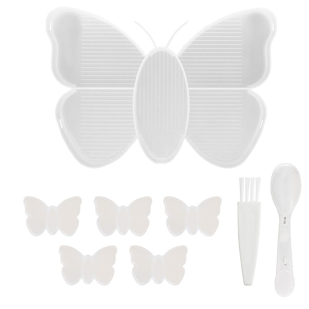 8pcs/Set DIY Diamond Painting Tool Set -Butterfly Multifunctional Flip Plate, Drill Points, Trays & Funnels for DIY Projects
