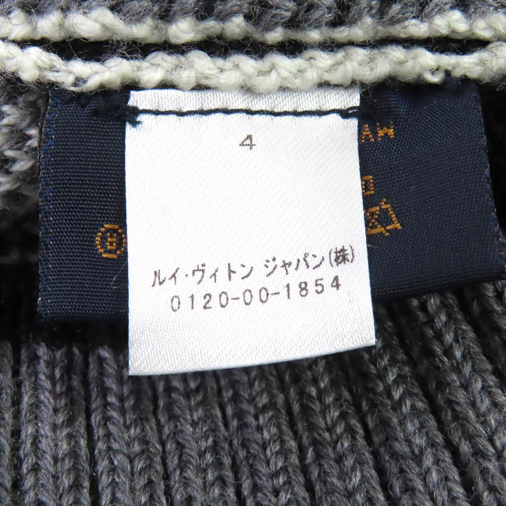 Excellent LOUIS VUITTON Knit Cap Bonnet Louis Logo Knit Beanie Bwool M71237 Used