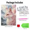 Framed Pearl Bead Painting Kit Fantasy Pink Fox Design DIY Shiny Canvas Art Creative Craft for Desk Decor Gift Items for Home Decoration