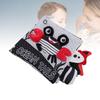Soft Cloth Baby Book White and Black Stereo Shape Multifunctional Toddler Tail Cloth Book for Early 