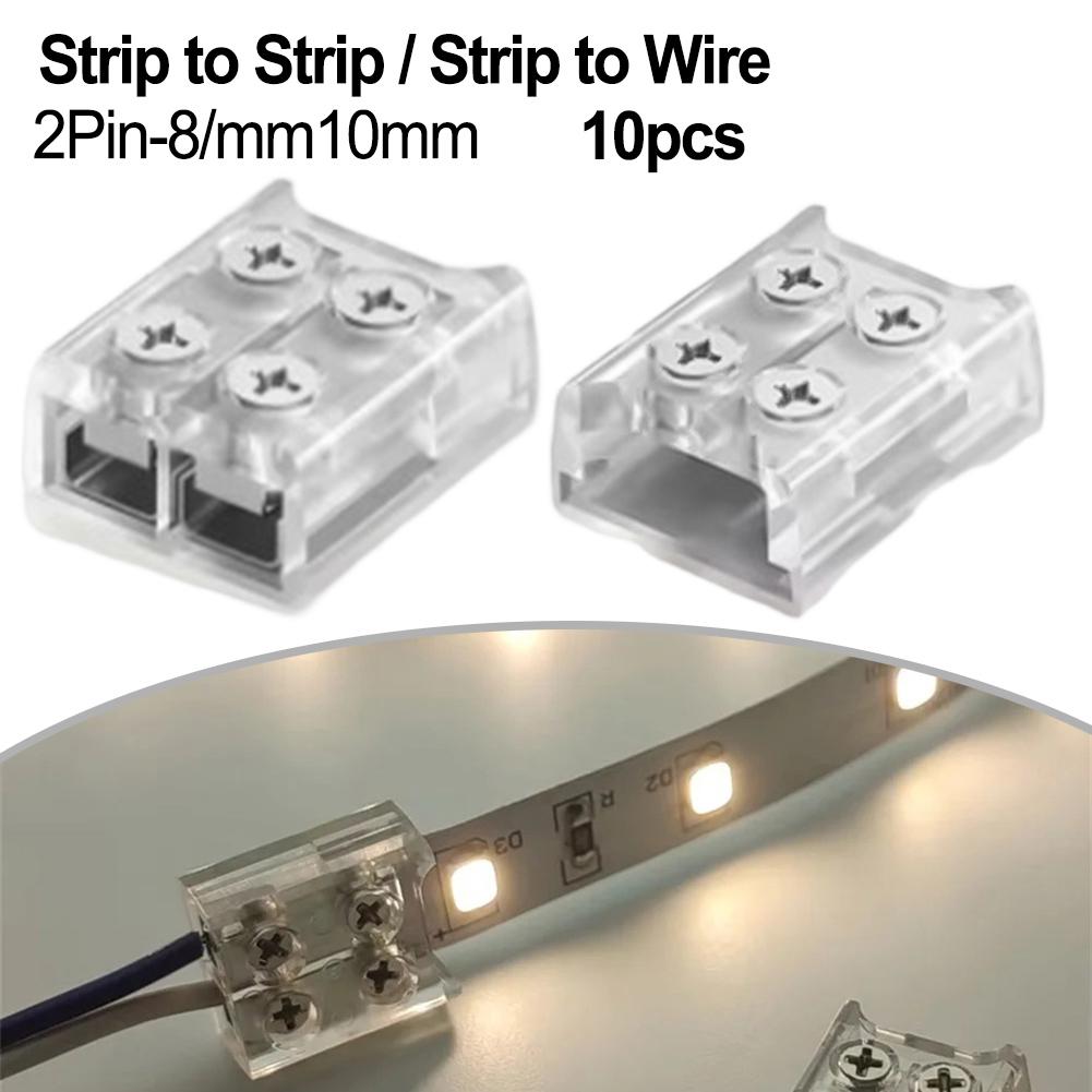 Screw Fixing LED Strip Terminal Kit Includes Ten Units Designed to Optimize Your Light Installation Experience (8/10 MM)