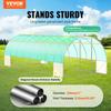 Walk-in Tunnel Greenhouse 27.38x9.5x7.38ft Galvanized Frame PE Cover Green